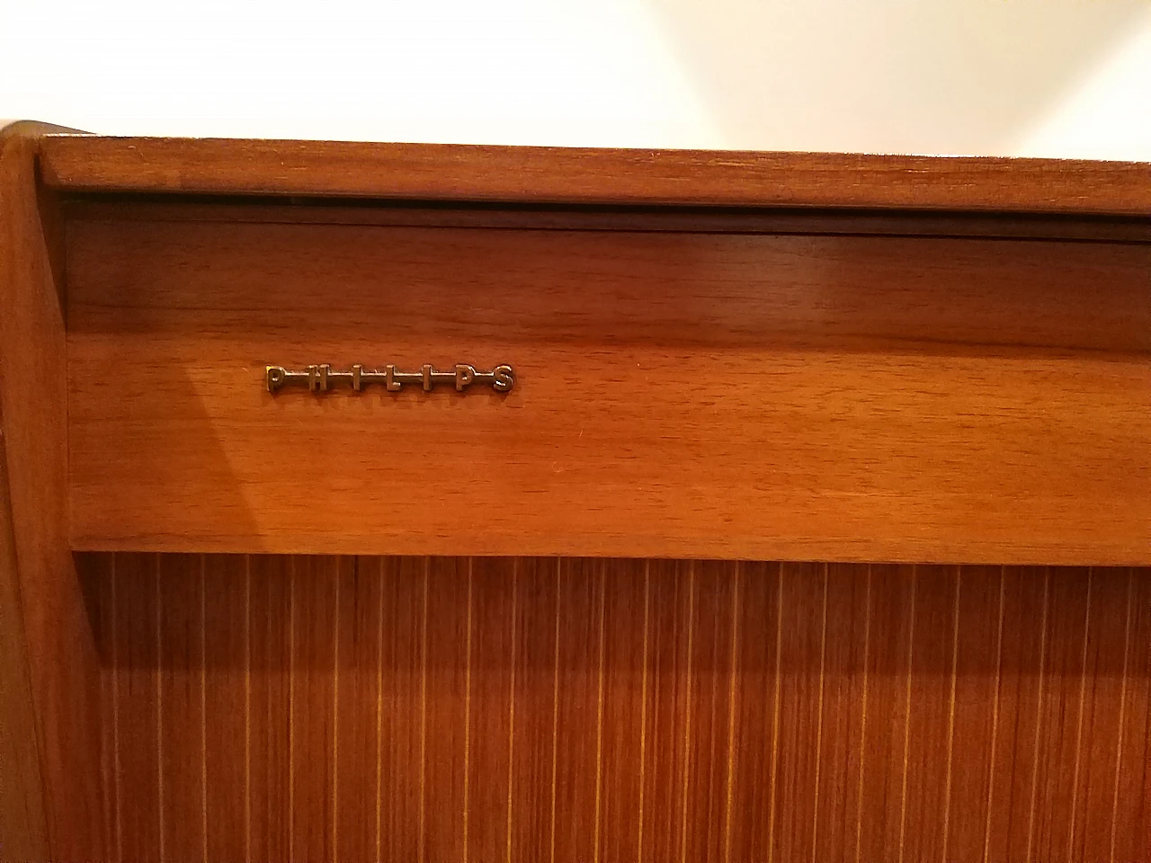 Wooden cabinet with Philips record player, 1960s 3